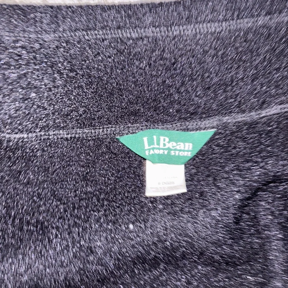 LL Bean Fleece Jacket Mens LR Black Pockets Mock Neck Outdoor Warm Full Zip Warm